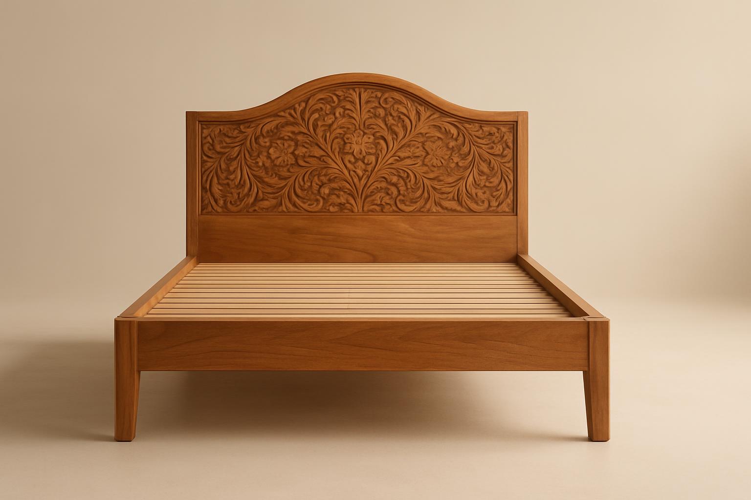 Carved Hardwood Headboard