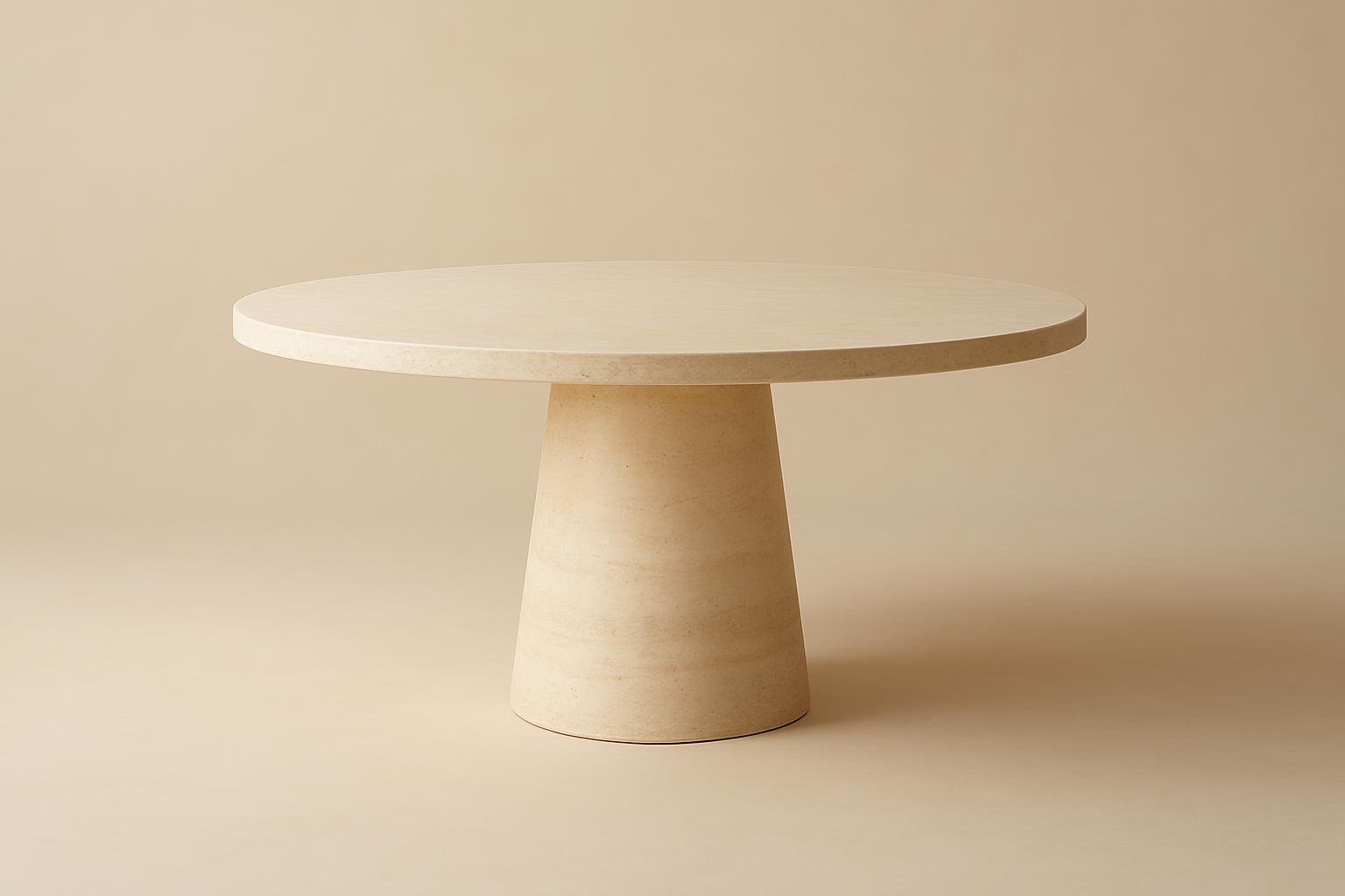 Round Travertine Pedestal