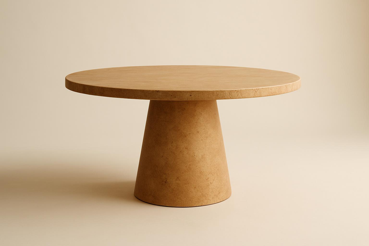 Round Travertine Coffee Table