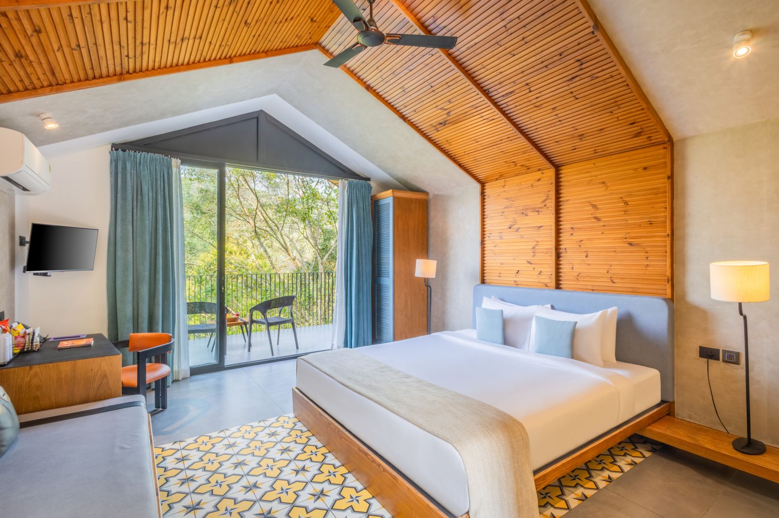 Room with balcony