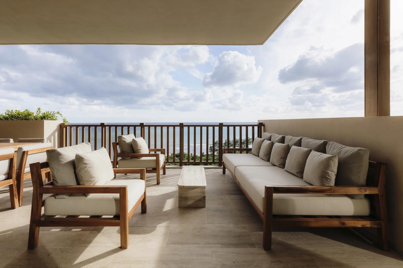 Low linen lounge — salt-air ready